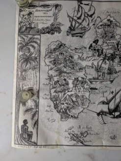 Affiche ancienne sur la Guadeloupe imp par Jarry signée par G.Costes.