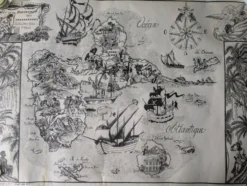 Affiche ancienne sur la Guadeloupe imp par Jarry signée par G.Costes.