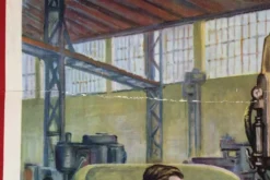 Affiche industrielle tchèque par Frantisek Bilek, années 1950