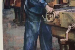 Affiche industrielle tchèque par Frantisek Bilek, années 1950