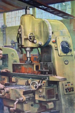 Affiche industrielle tchèque par Frantisek Bilek, années 1950