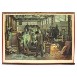 Affiche industrielle tchèque par Frantisek Bilek, années 1950