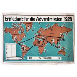 Affiche originale allemande de voyage en dirigeable - années 1930