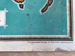 Affiche originale allemande de voyage en dirigeable - années 1930