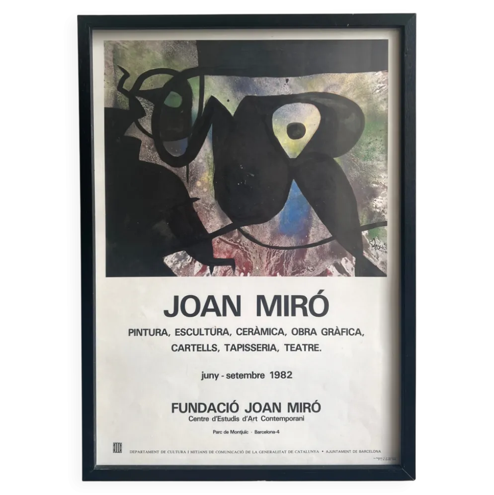 Affiche originale de fondation Miró Barcelone, Espagne 1982