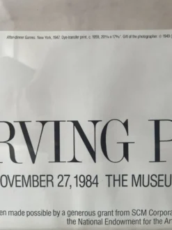 Affiche originale et officielle Moma New York, Irving Penn 1984