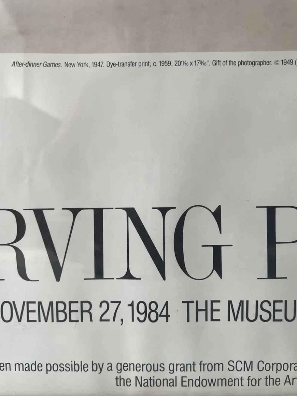 Affiche originale et officielle Moma New York, Irving Penn 1984