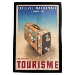 Affiche originale Loterie Nationale 9ème Tranche 1940 par l'artiste Derouet Lesacq