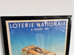 Affiche originale Loterie Nationale 9ème Tranche 1940 par l'artiste Derouet Lesacq