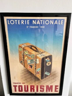 Affiche originale Loterie Nationale 9ème Tranche 1940 par l'artiste Derouet Lesacq