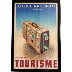 Affiche originale Loterie Nationale 9ème Tranche 1940 par l'artiste Derouet Lesacq