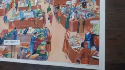 Affiche pédagogique scolaire, le grand magasin, Rossignol Montmorillon