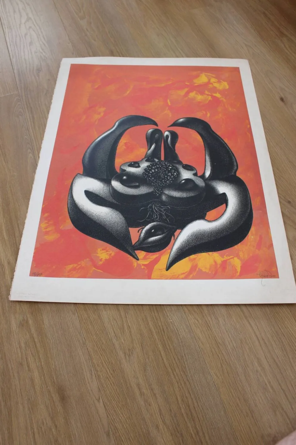 Affiche sérigraphie Mujer de l'artiste ramon alejandro numérotée 48/60