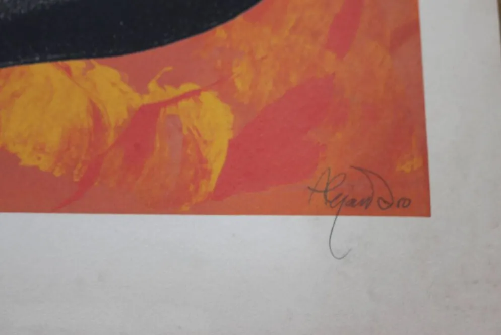 Affiche sérigraphie Mujer de l'artiste ramon alejandro numérotée 48/60