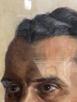 Aimé VAN BELLEGHEM (1922-1996), Portrait de René Brondel, huile sur toile