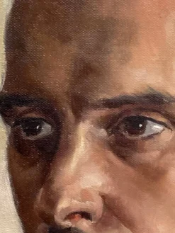 Aimé VAN BELLEGHEM (1922-1996), Portrait de René Brondel, huile sur toile