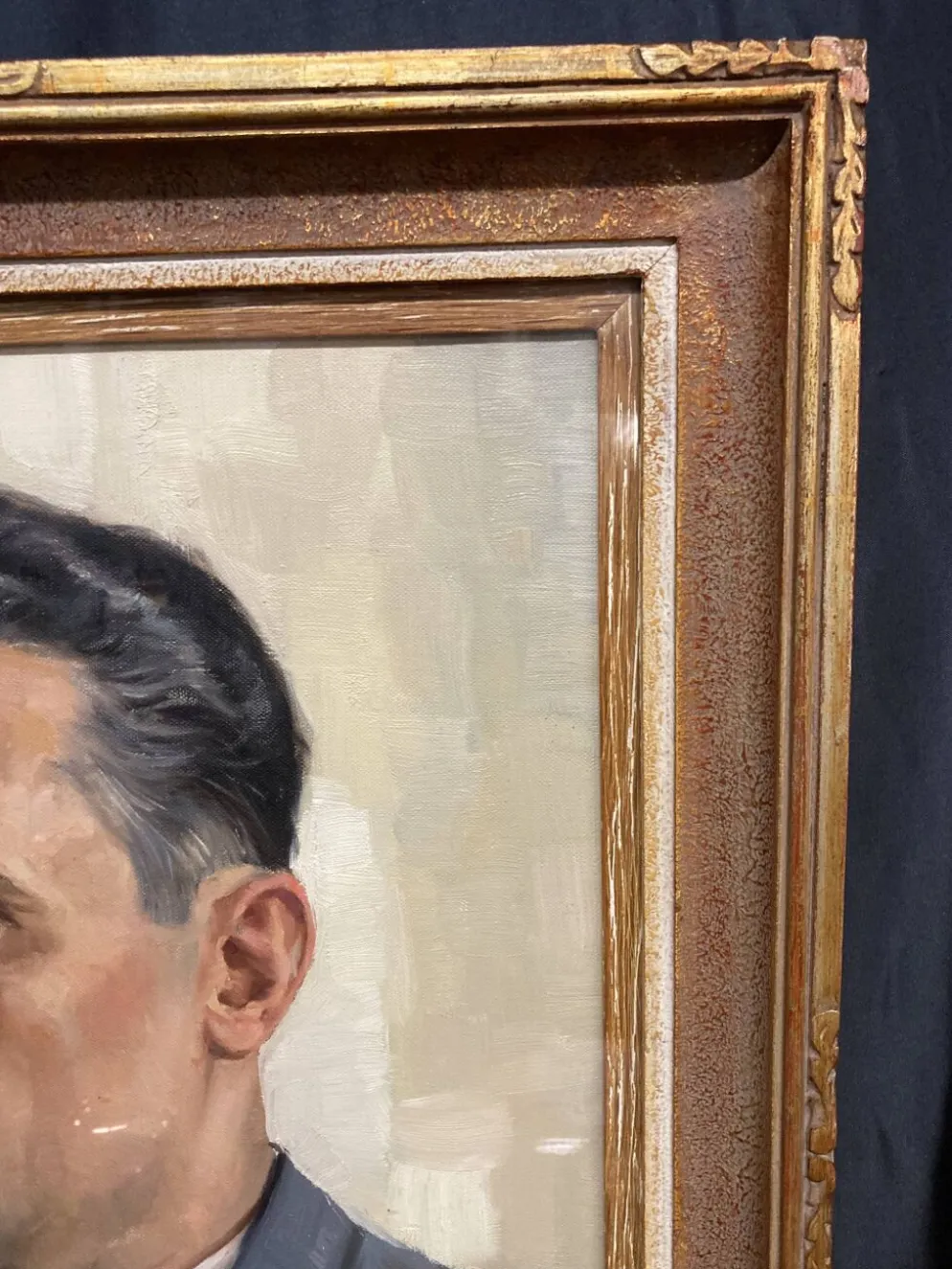 Aimé VAN BELLEGHEM (1922-1996), Portrait de René Brondel, huile sur toile