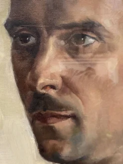 Aimé VAN BELLEGHEM (1922-1996), Portrait de René Brondel, huile sur toile