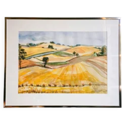 Alida Antoinetta van Nie (1927–2010) Monti Volsinii. Aquarelle encadrée.