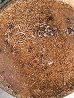 Amphore en grès émaillé vintage du milieu du siècle par Willy Biron