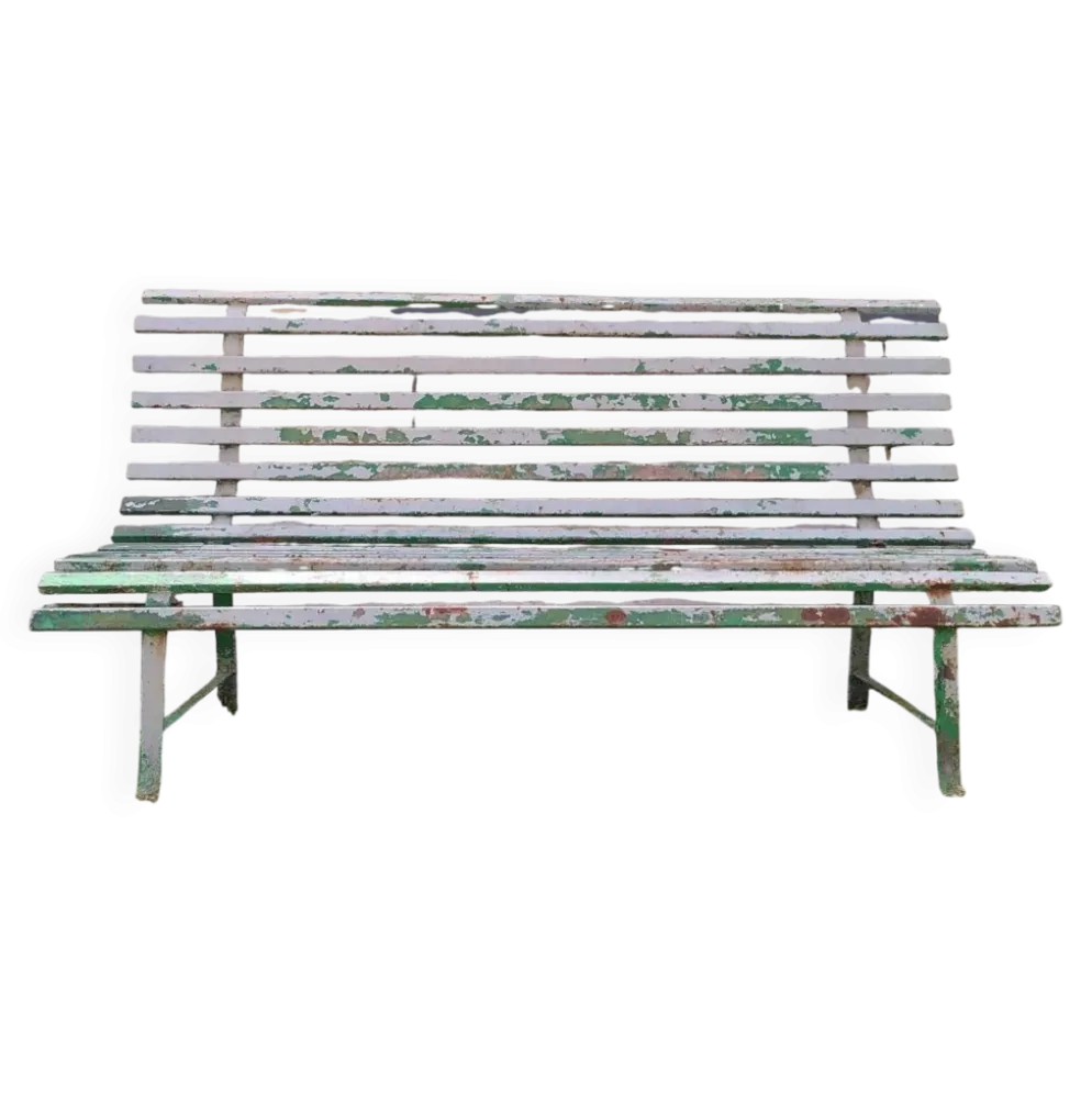 Ancien banc de jardin en métal