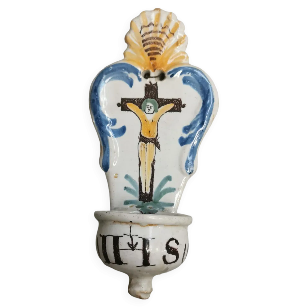 ancien Bénitier en Faience