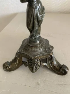 Ancien bougeoir XIXeme à figure féminine