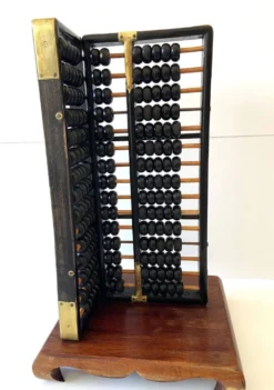 Ancien Boulier Traditionnel Chinois Abacus "Suanpan" 1940-1950 Vintage