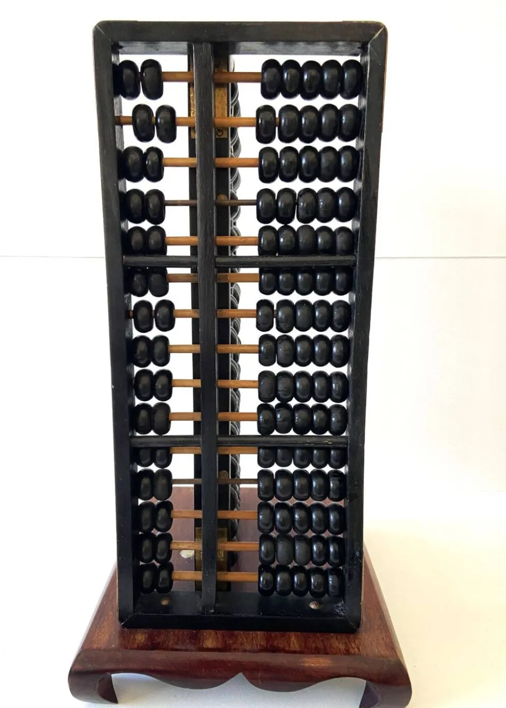 Ancien Boulier Traditionnel Chinois Abacus "Suanpan" 1940-1950 Vintage