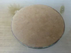 Ancien grand miroir rond, à poser, biseauté, art déco, années 40 50