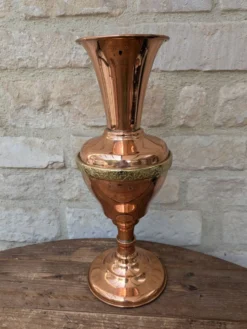 Ancien grand vase en cuivre de Villedieu les Poêles Gaor H37.5cm