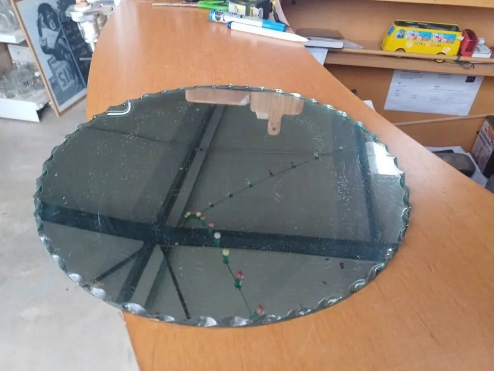 Ancien miroir biseauté