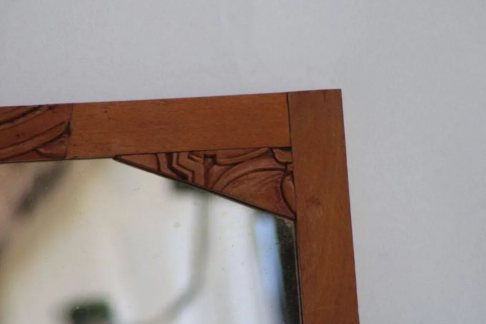 Ancien miroir en bois