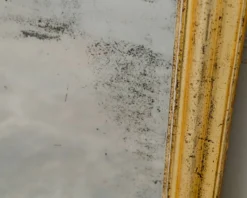 Ancien miroir Louis Philippe au mercure, dorure à l’or, fin 19ème
