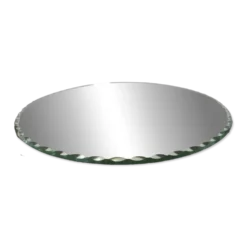 Ancien miroir rond, biseauté, à poser, art déco, années 40 50