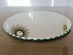Ancien miroir rond, biseauté, à poser, art déco, années 40 50