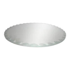 Ancien miroir rond, à poser, art déco, biseauté, années 40 50