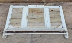 Ancien miroir - étagère triptyque en teck birman