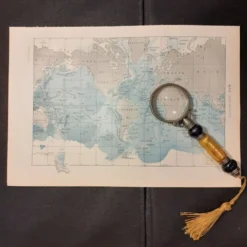 Ancienne carte des océans de 1922