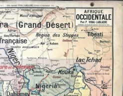 Ancienne carte scolaire Vidal-Lablache 37, T10, 1914 - Afrique occidentale