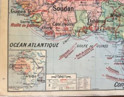 Ancienne carte scolaire Vidal-Lablache 37, T36, 1930 Afrique occidentale