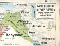 Ancienne carte scolaire Vidal-Lablache 23, 1940, T52 - Orient Palestine