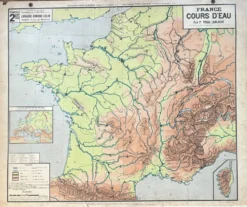 Ancienne carte Vidal Lablache 2, Mézières, T46, 1910 - France Cours d'eau