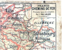 Ancienne carte Vidal-Lablache 7, Mézières, T45, 1910 - France Trains