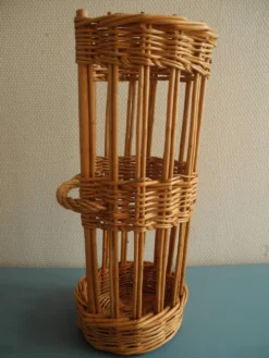 ancienne claie pain osier panier déco vintage wicker bread rack basket