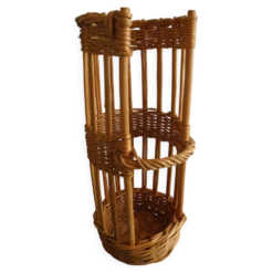 ancienne claie pain osier panier déco vintage wicker bread rack basket
