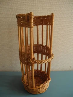 ancienne claie pain osier panier déco vintage wicker bread rack basket