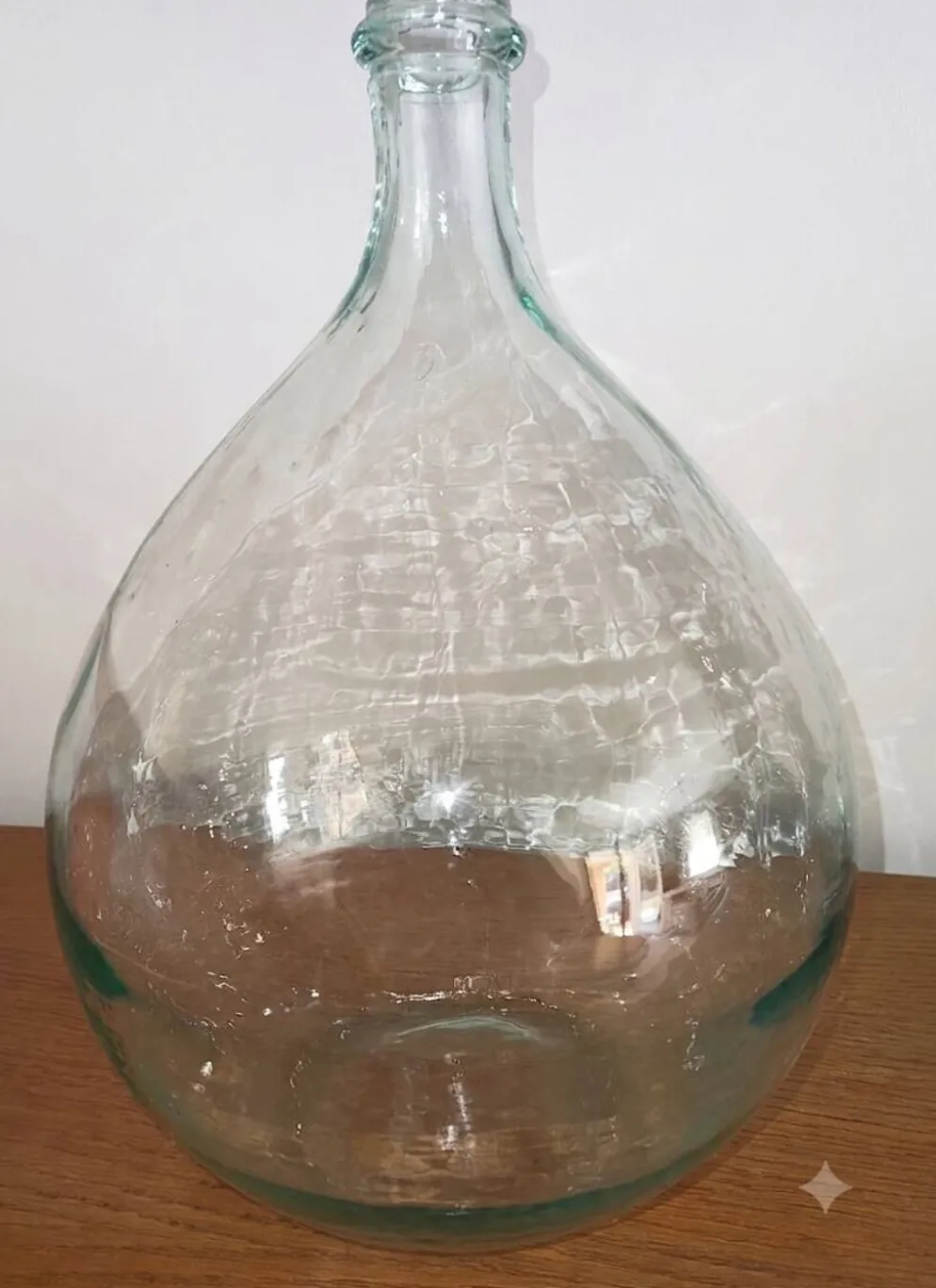 Ancienne Dame-Jeanne Signée SN (Souchon-Neuvesel) - Verre Soufflé Turquoise