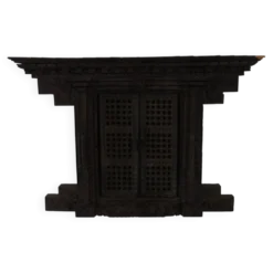 Ancienne fenêtre Népalaise Newari en bois sculpté