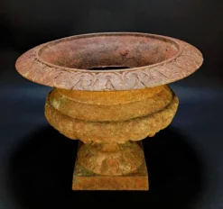 Ancienne Jardinière en Fonte – Vasque Médicis sur pied – 27 cm – 5,5 kg